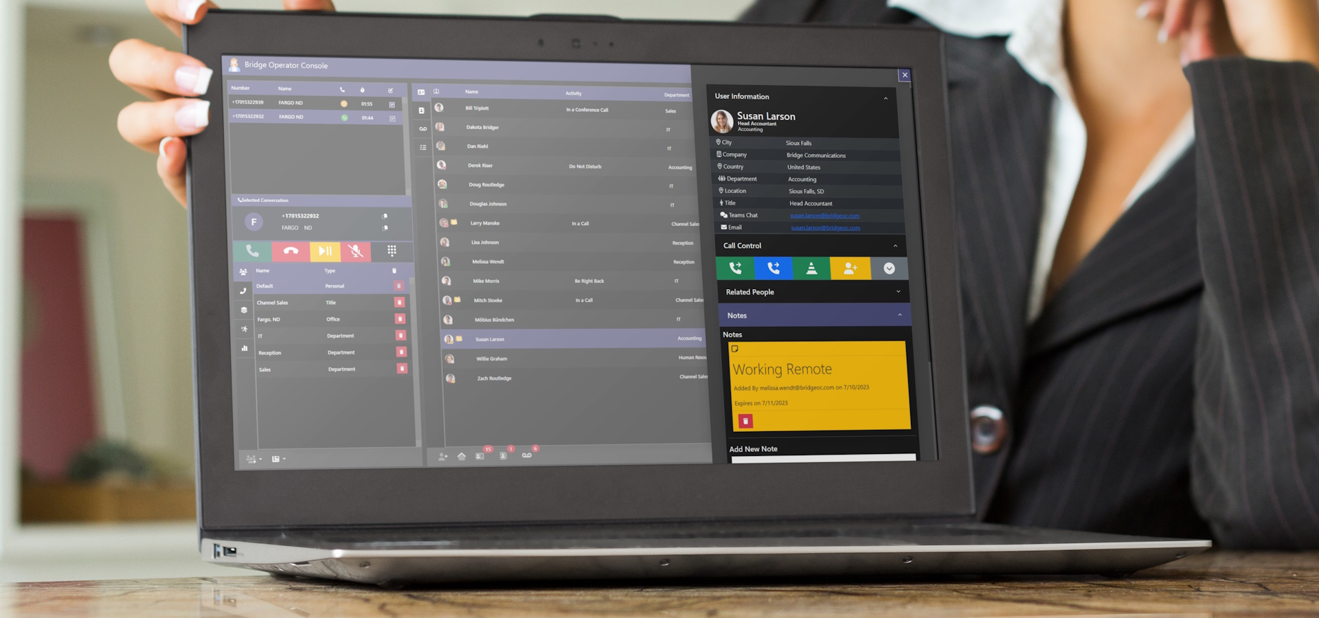 Bridge Operator Console for MS Teams