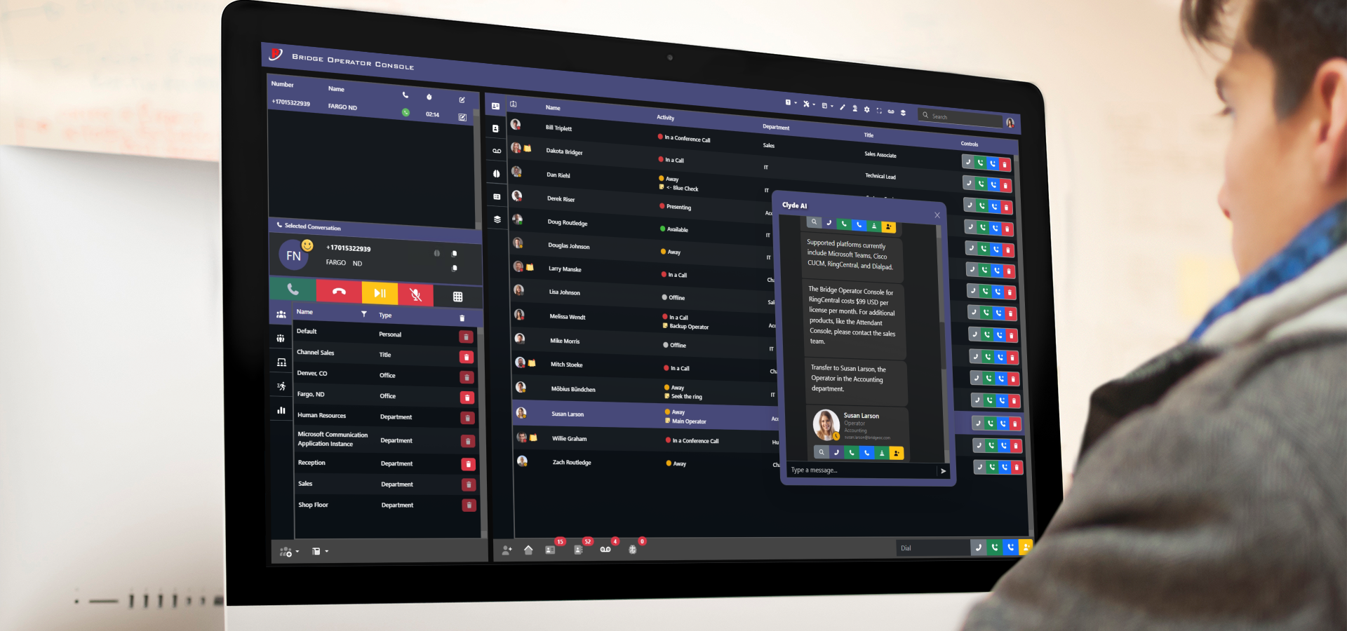 Bridge Operator Console for MS Teams