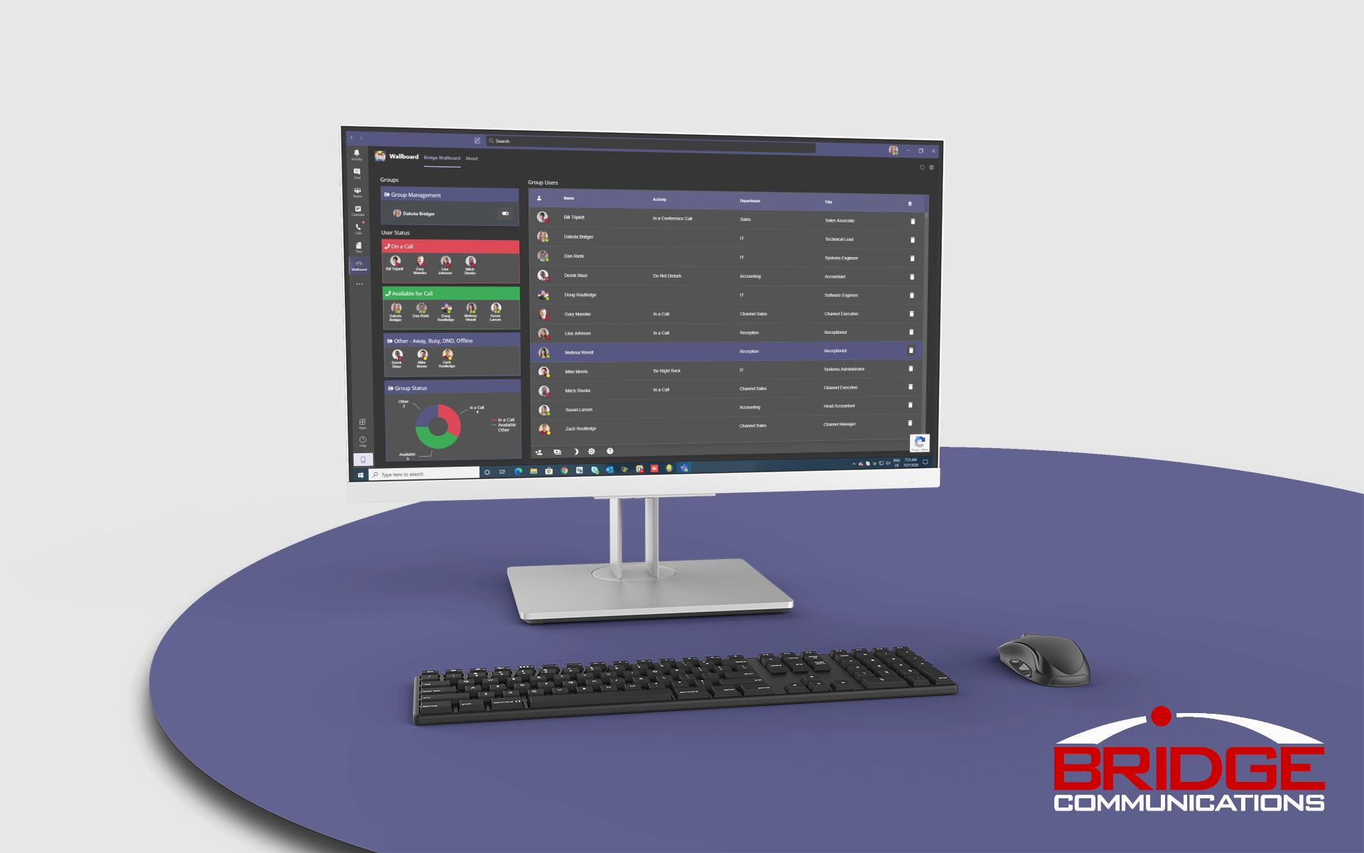 Bridge Wallboard for Microsoft Teams