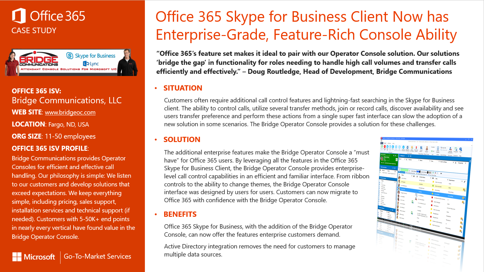 Microsoft Skype for Business Go To Market Services