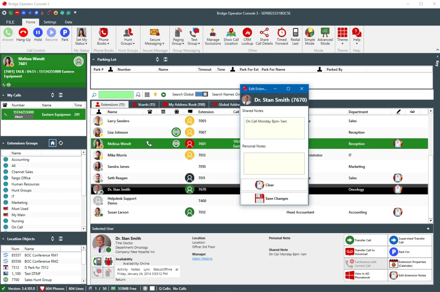 Bridge Operator Console Exchange Connector