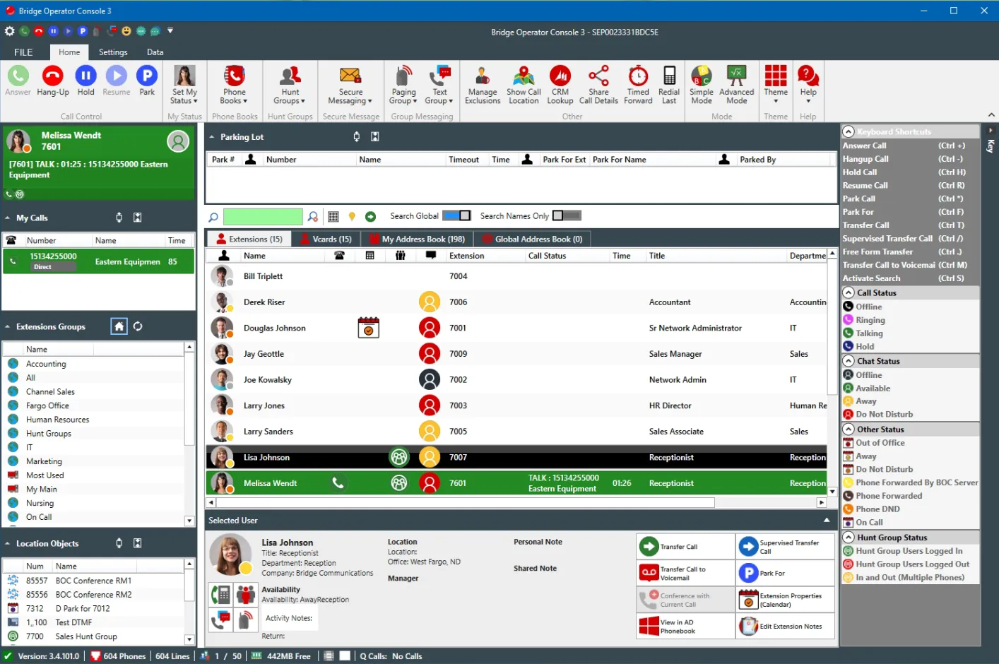 Private and Shared Notes Between Operators